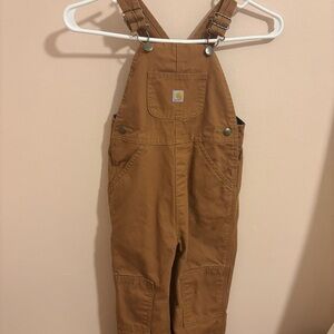 NWOT CARHARTT CANVAS BIB OVERALL FLANNEL-LINED